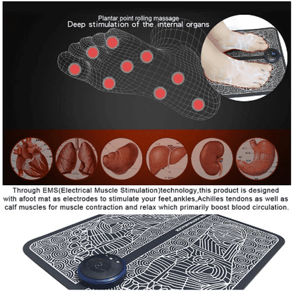 EMS Foot Massager Mat Massageador Pes Muscular Electric EMS Health Care Relaxation Terapia Fisica Massage Salud - Trendy Crate Pk