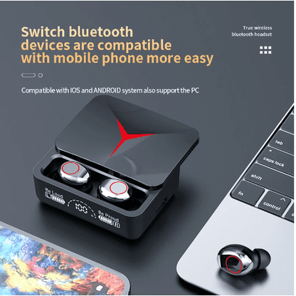 M90 Pro Original TWS Wireless Headphone Gaming Earphone Bluetooth 5.3 Sport Earbuds Music Headsets With Mic - Trendy Crate Pk